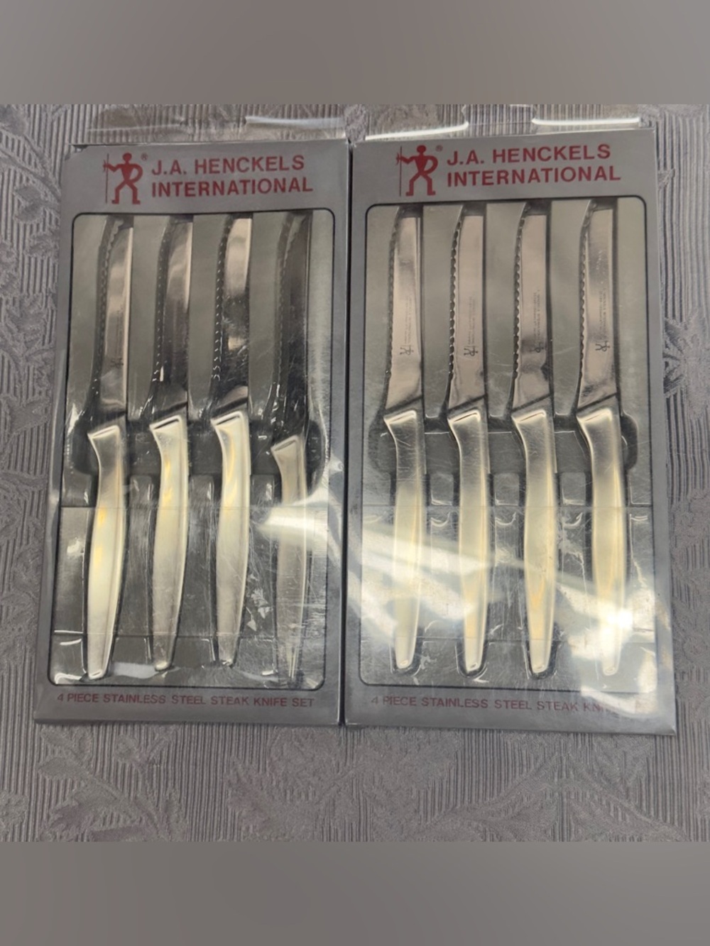 JA Henckels International Stainless Steel Steak Knife Set, 2 sets, 8 knives